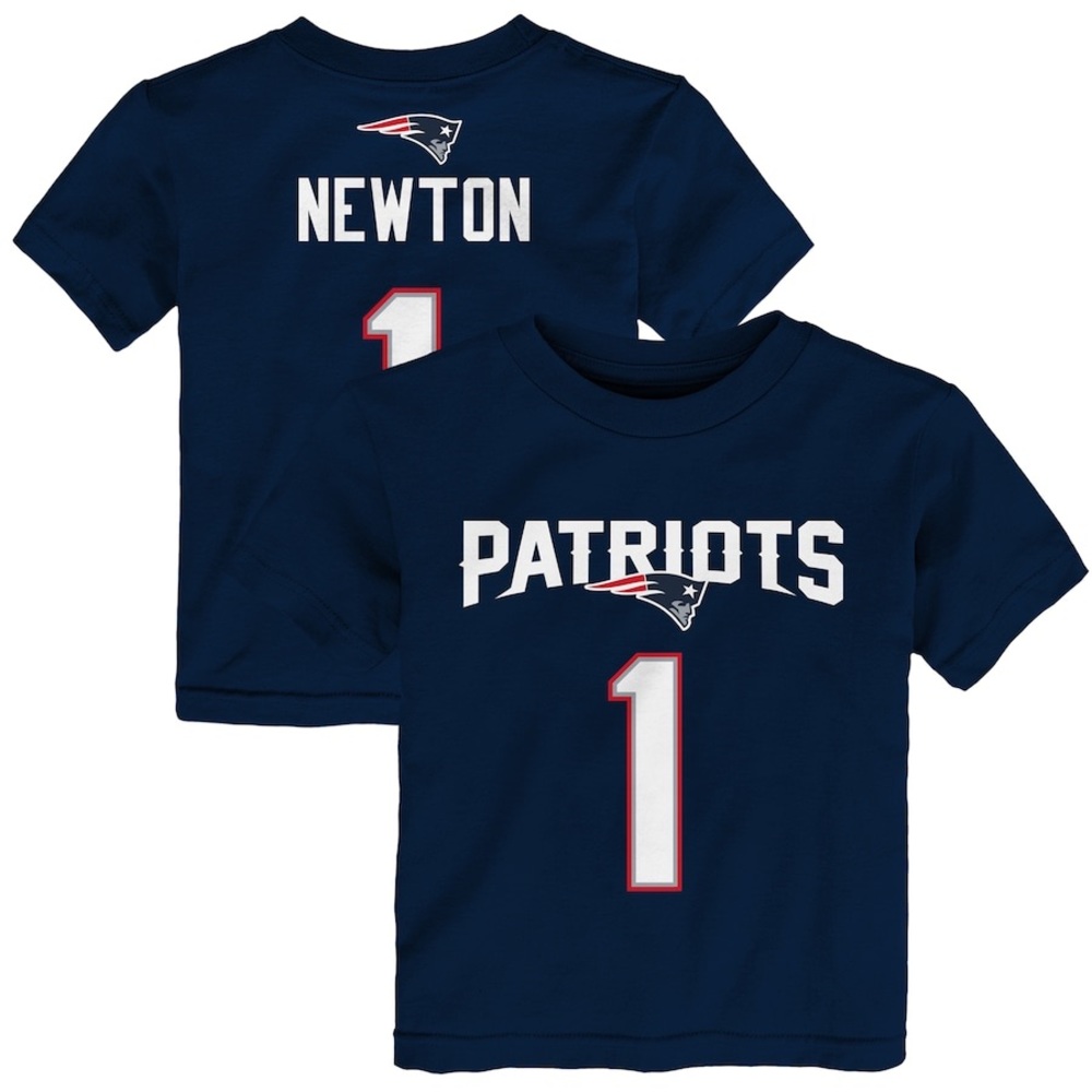 Cam Newton New England Patriots Preschool Name & Number T-Shirt - Navy